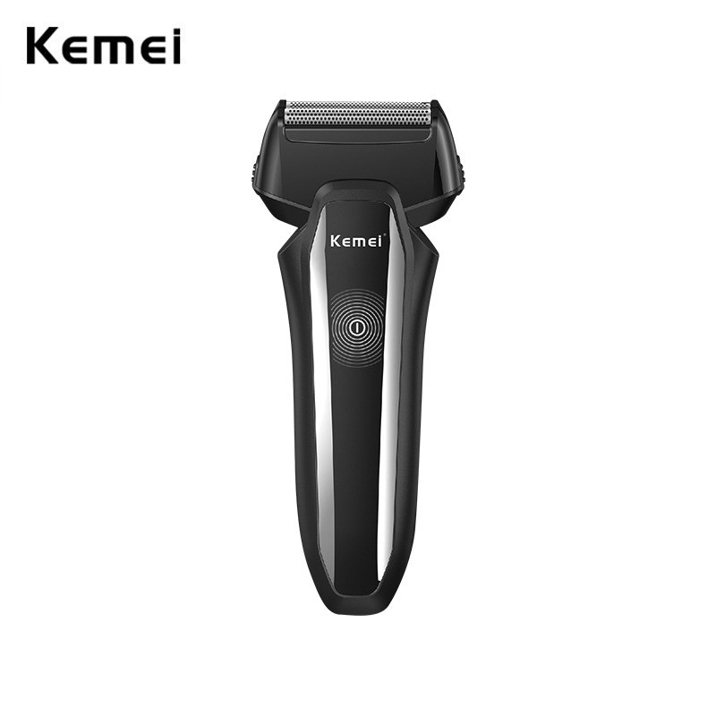 Máy cạo râu điện tử Kemei có đầu sạc usb dành cho nam đi kèm 2 lưới