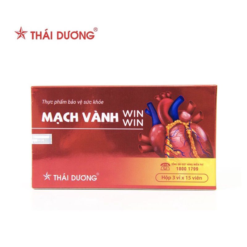 ✅Chính hãng✅ thực phẩm bảo vệ sức khoẻ viên uống mạch vành Win ( hộp 3 vỉ× 15 viên)