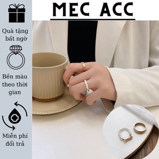 [ milk] Set nhẫn nữ 2 chiếc nhẫn thiết kế phong cách cổ điển độc đáo sang trọng N10