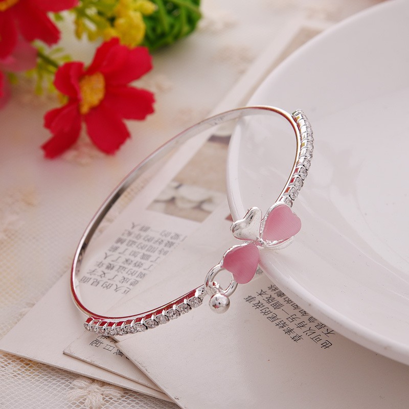 [Mã FAJGT8 giảm 15% đơn 99K] Lắc tay nữ vòng tay S009 Cỏ 3 lá may mắn màu ánh bạc phong cách Hàn Quốc | BigBuy360 - bigbuy360.vn