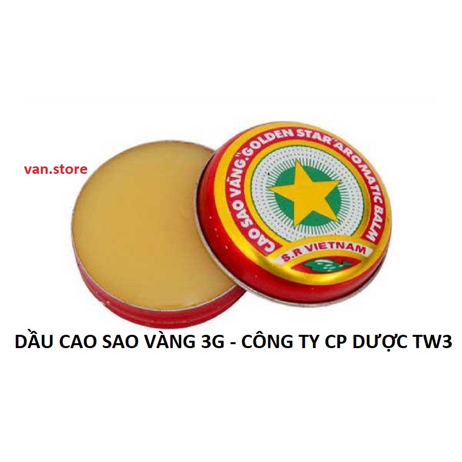 Dầu Cao Sao Vàng (Dầu Cù Là) - Hộp 3g - Sản Phẩm Của Cty CP Dược TW3