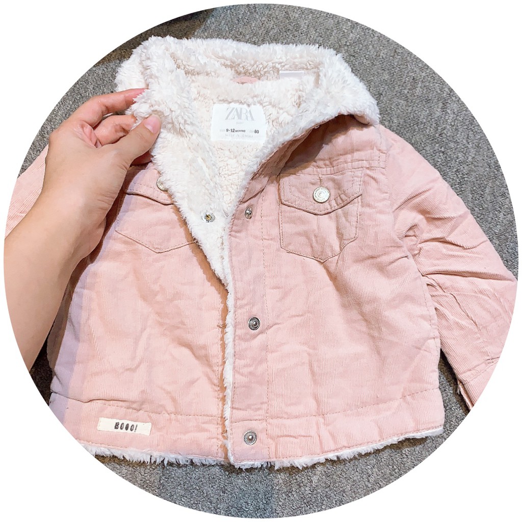 Áo khoác nhung bé gái