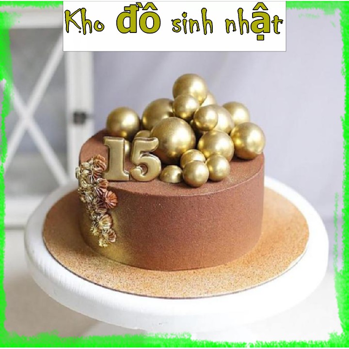Bịch 40 quả cầu vàng bạc - Trang trí bánh kem, trang trí bánh Gato, trang trí bánh sinh nhật, trang trí tiểu