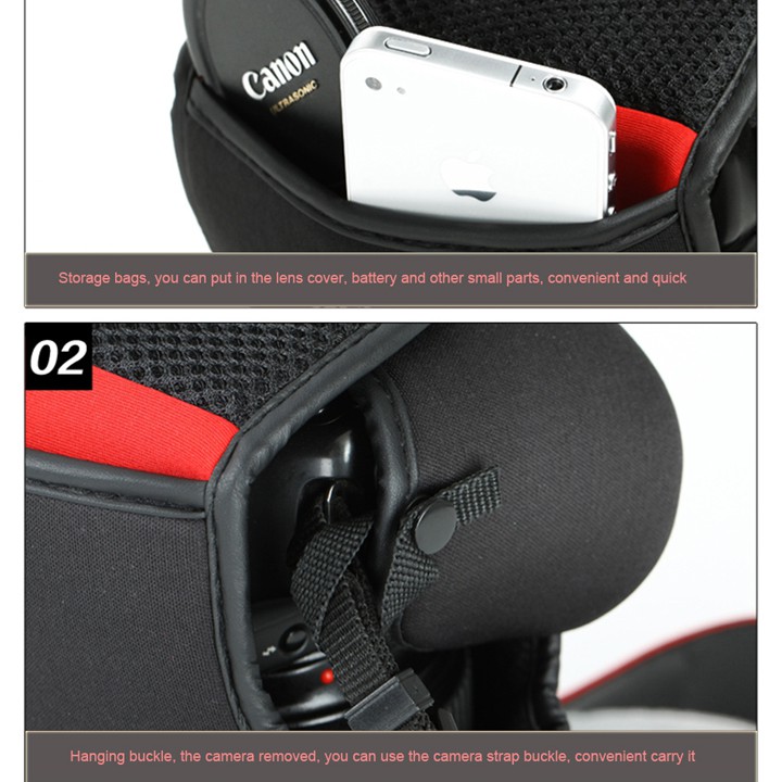 Túi chống sốc máy ảnh tam giác DSLR Canon (chọn size)