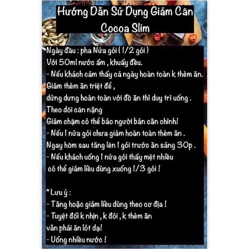 [MẠNH NHẤT THỊ TRƯỜNG] Giảm Cân COCOA SLIM Chính Hãng Mẫu Mới Nhất | BigBuy360 - bigbuy360.vn
