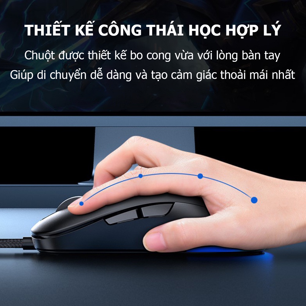 Chuột Máy Tính Có Dây YINDIAO M383 Có 6 Nút Điều Chỉnh, DPI 3200 Phù Hợp Văn Phòng Và Chơi Game