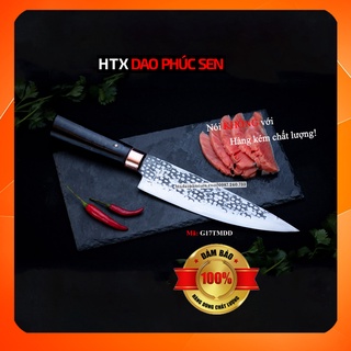 Dao lọc thái hoa văn HTX DAO PHÚC SEN G17TMDD chuyên lọc thái cá thịt 21cm