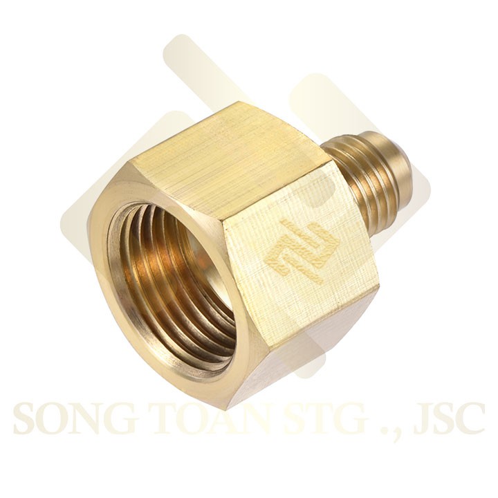 Thân Rời Ren Trong Côn Lồi Hàn Ống Cho Điện Lạnh Khí Nén Brass Flare Female Connector Rắc Co Thẳng Npt Hàn Ống Đồng