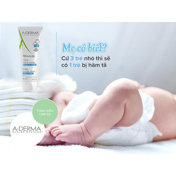 Kem hăm A-derma Primalba Nappy Change Cream - ngăn ngừa và làm dịu hăm tã lót,bảo vệ làn da bé 200ml