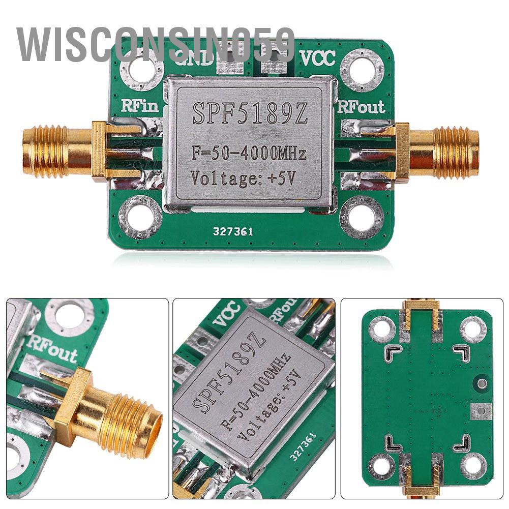 [Hàng Sẵn] Bộ thu tín hiệu Khuếch đại RF LNA 50-4000MHz SPF5189 cho đài FM HF VHF / UHF Ham Radio【Wisconsin059