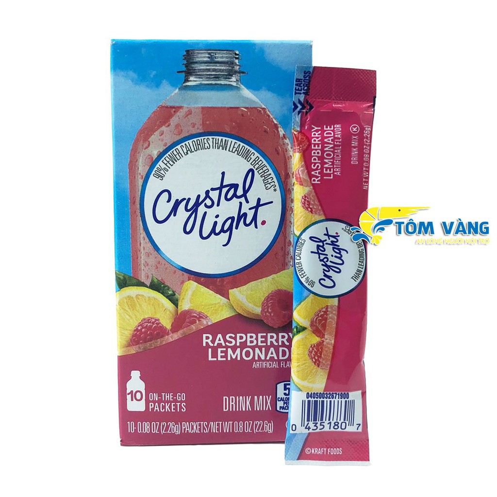 [Gói lẻ] Bột pha nước trái cây Crystal Light (1gói) không đường ăn kiêng keto/das/lowcarb/gymers - Tôm Vàng