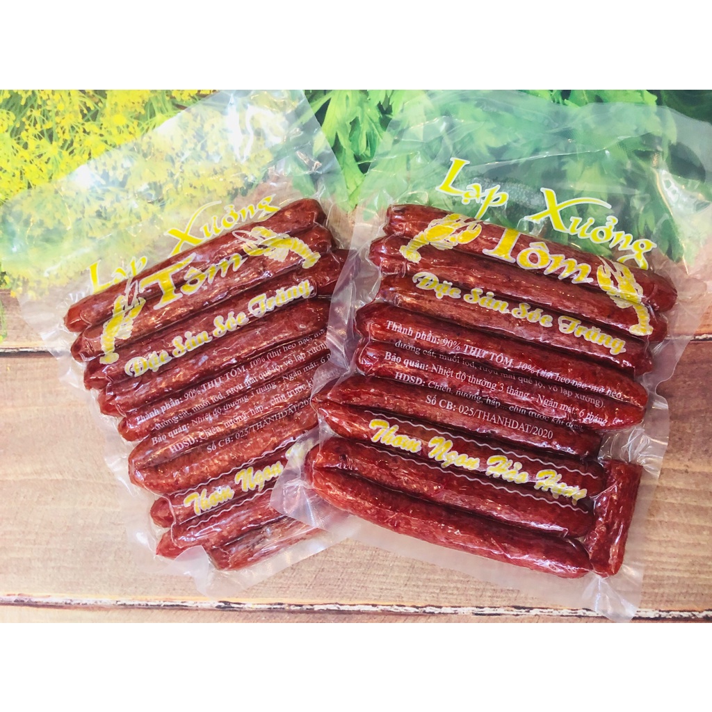 1kg lạp xưởng tôm ( 2 túi 500g)