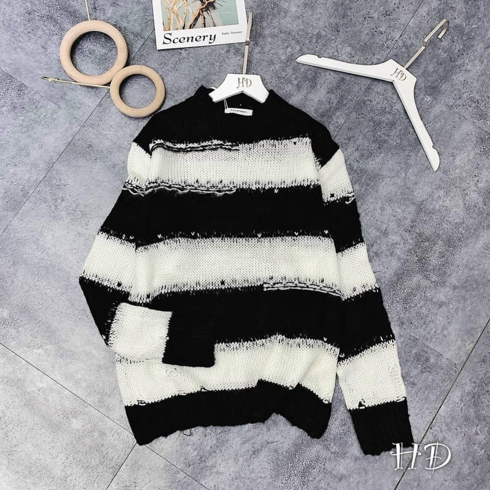 ÁO len mềm kẻ to siêu hót