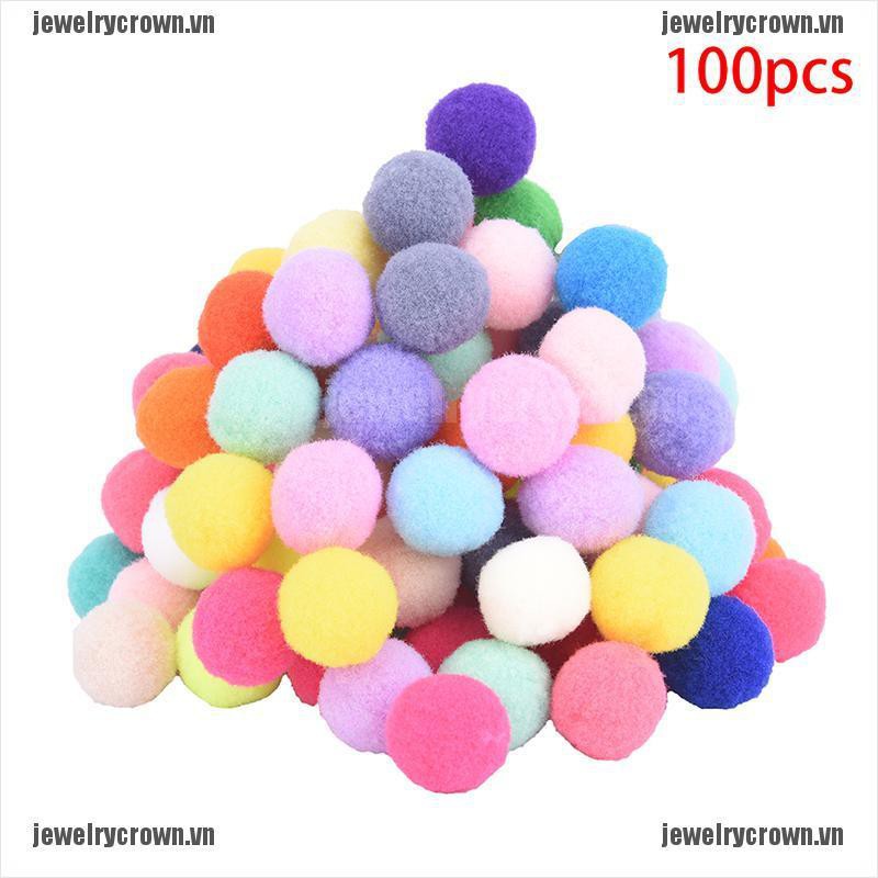 Bộ 100 Bông pom pom mini 10mm 20mm