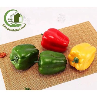 Trái ớt chuông xanh, đỏ, vàng - quả ớt đà lạt - Trái cây rau củ quả giả cao cấp