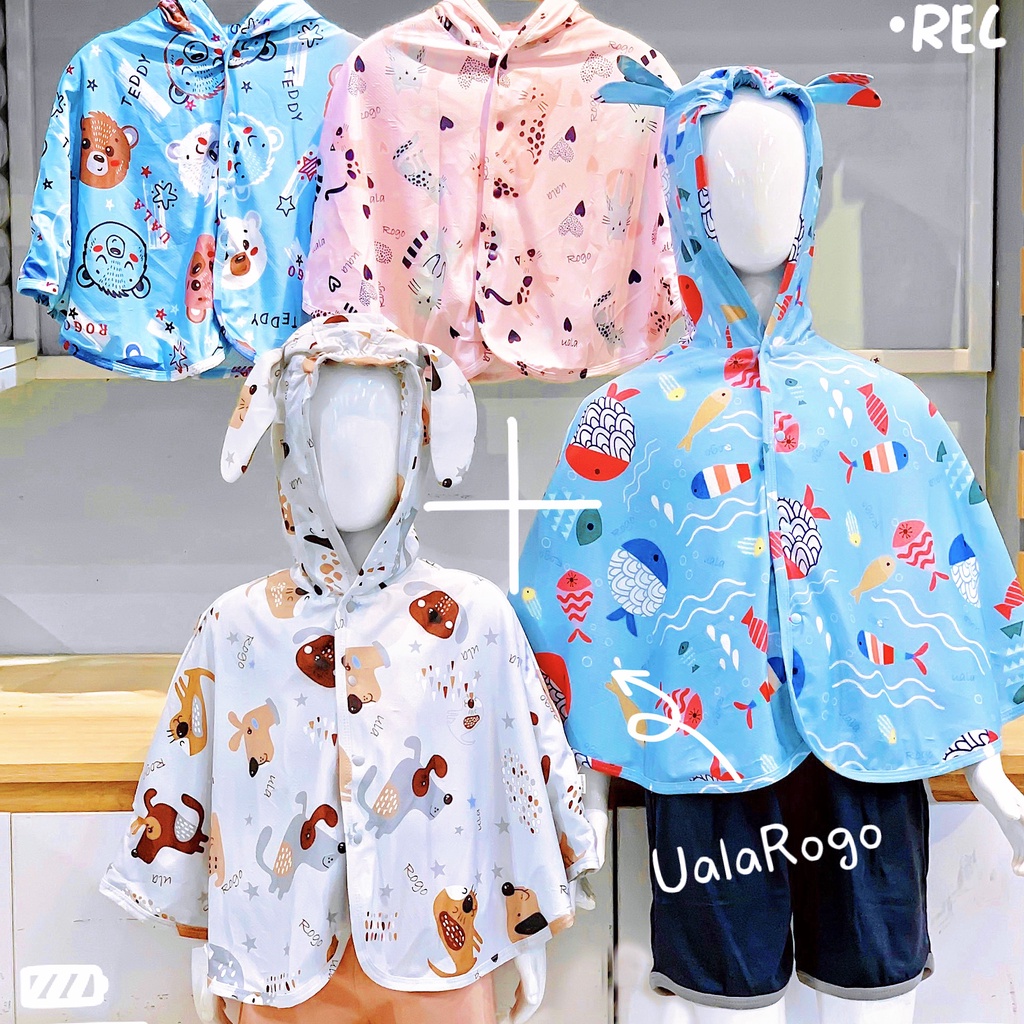 Áo Choàng Cánh Dơi Size 1 đến 5 tuổi Cotton UalaRogo