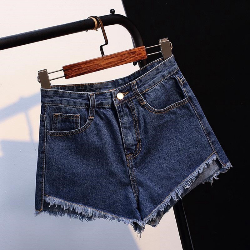 Quần Sọt Denim Lưng Cao Thời Trang Mùa Hè Cho Phái Nữ