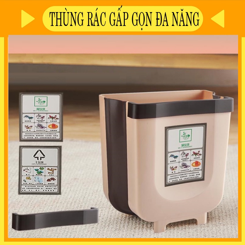 Thùng Rác Gấp Gọn Thông Minh Treo Cạnh Tủ Bếp Size To Tiện Lợi Full Box giúp căn bếp gọn gàng, sạch sẽ