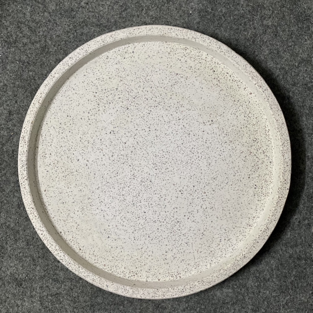 DĨA LÓT CHẬU CÂY bằng xi măng đá mài - Tròn 30cm