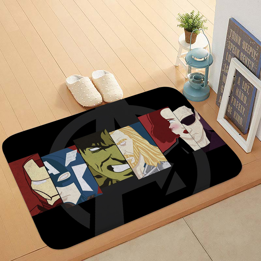 MARVEL thảm lót sàn Chống Trượt In Hình Logo Averngers 40x60cm / 50x80cm
