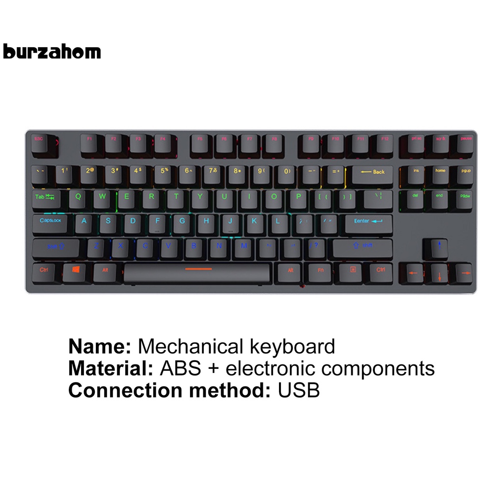 Bàn Phím 87 Phím Có Đèn Led Rgb Không Độc Hại Cho Văn Phòng