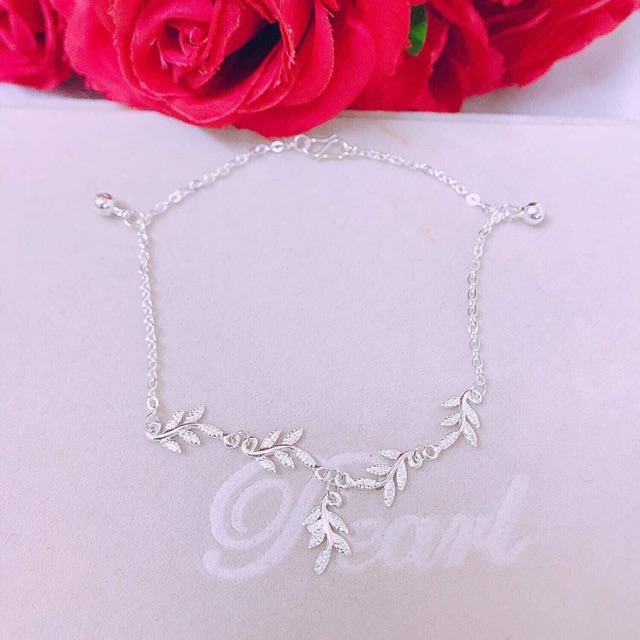 LẮC CHÂN BẠC HÌNH LÁ