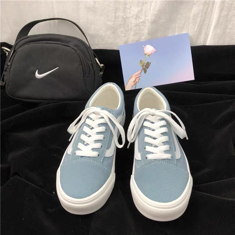 GIÀY NAM NỮ MÀU XANH BABY CHẤT VẢI CANVAS