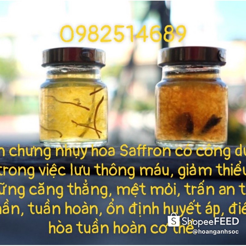 tổ yến chưng nhuỵ hoa-yến sào nha trang- set yến viên chia sẵn[ tặng hủ thuỷ tinh]+nhuỵ hoa,táo đỏ,hạt chia,đường phèn