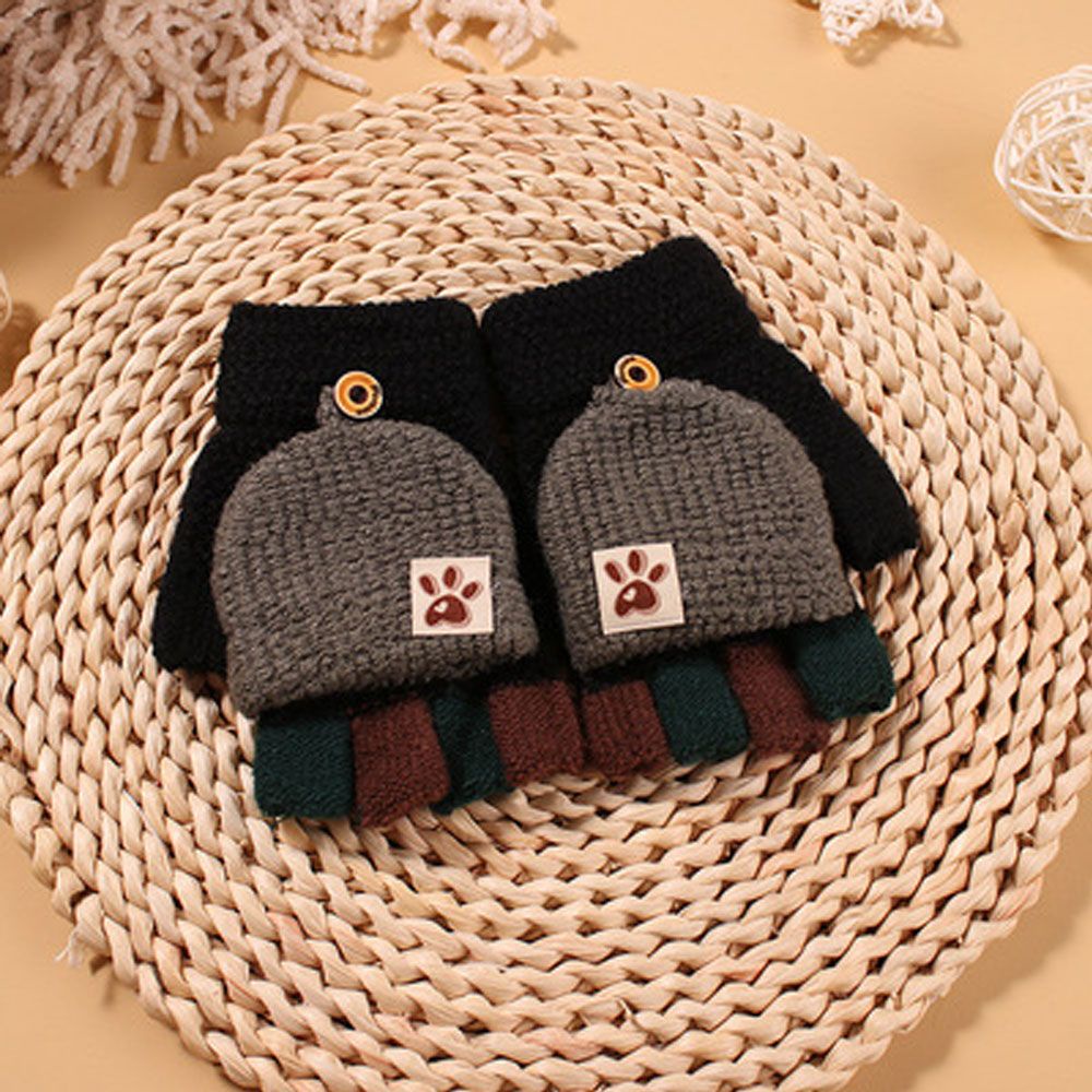 Găng tay hở ngón nhiều màu giữ ấm mùa đông dành cho bé trai gái