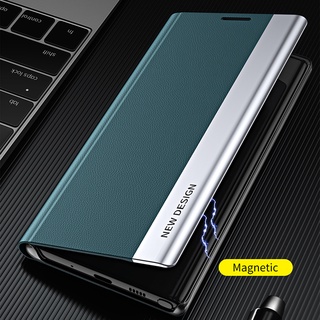 Bao Da Điện Thoại Nắp Gập Từ Tính Tích Hợp Giá Đỡ Sang Trọng Dành Cho Samsung Galaxy S22,S22 +, S22 Ultra