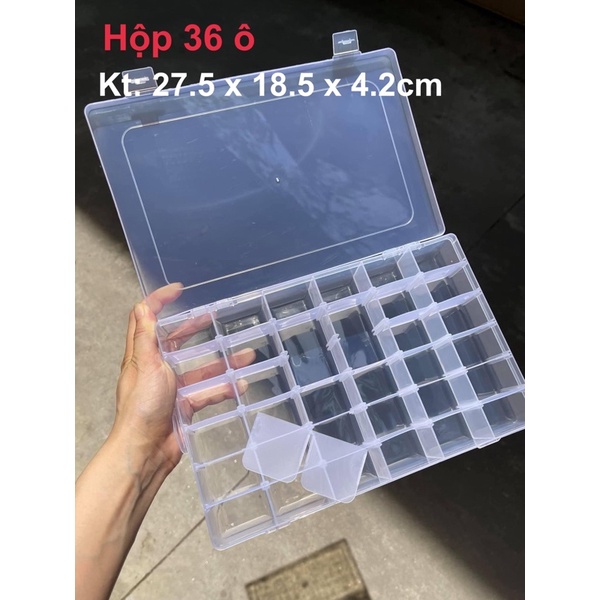Hộp nhựa chia ô tháo được vách ngăn size lớn nhất 36 ô và 28 ô