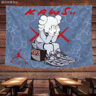 Thảm treo tường trang trí in hình Sesame Street kaws Supreme cá tính