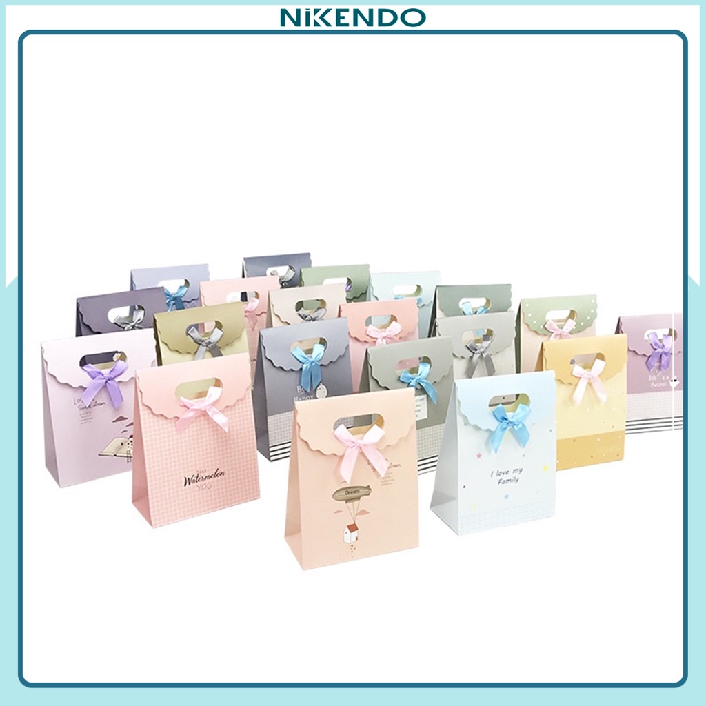 Túi Hộp Đựng Quà Có Nơ Không bao gồm Khăn Lụa Quàng Cổ Vuông Chữ Nhật Dài TQ1