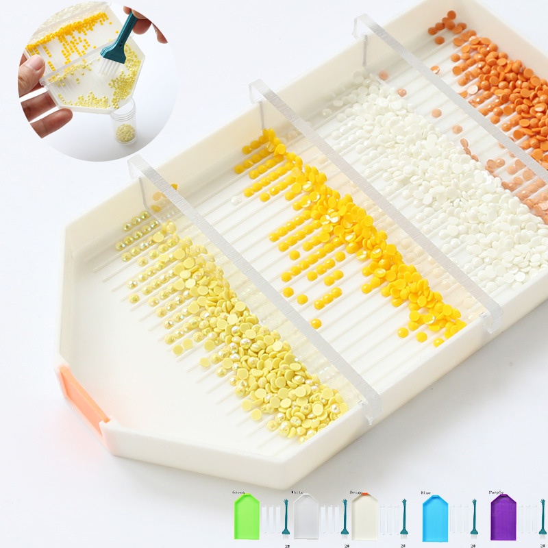 Khay nhựa hình vuông cỡ lớn dùng làm tranh đính đá 5D DIY