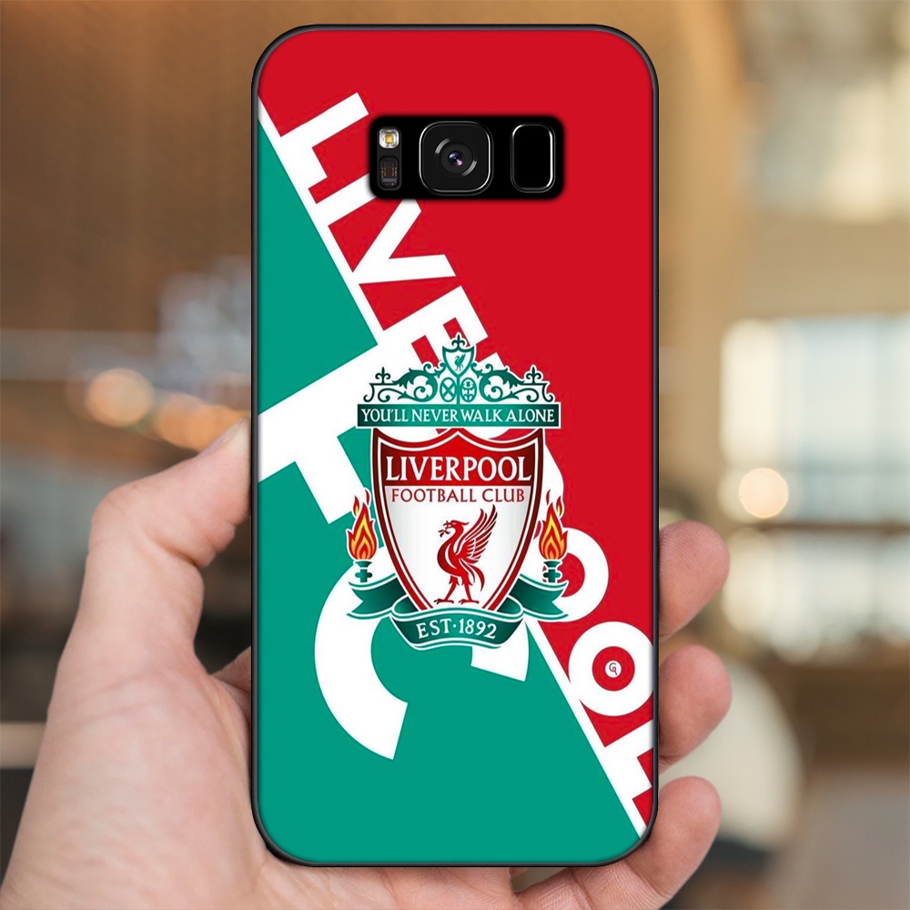 Ốp lưng Samsung S8, S8 Plus viền đen in hình Liverpool FC