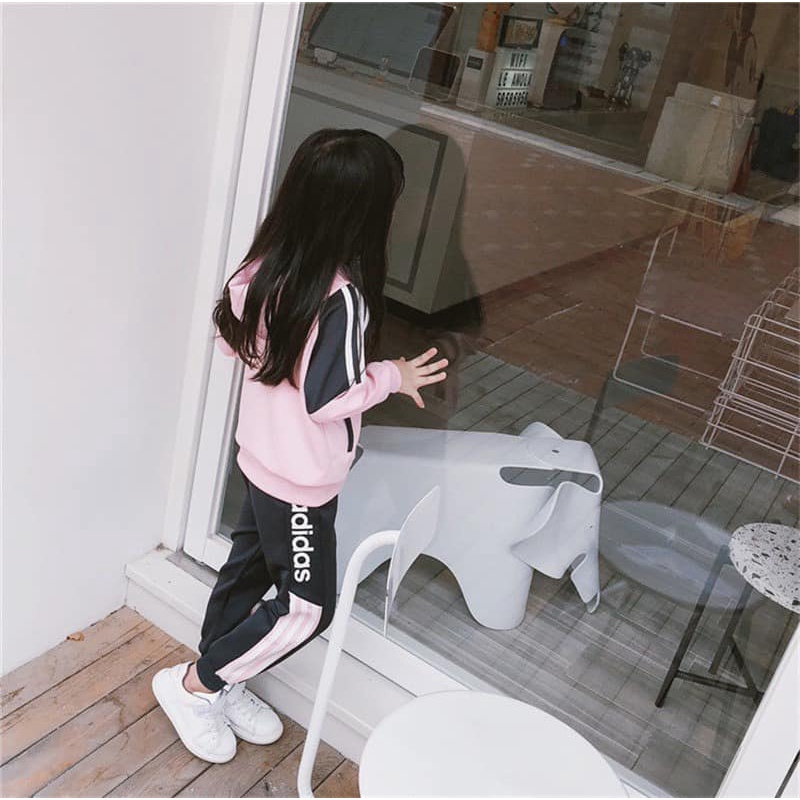 Quần áo trẻ em bộ đồ cho bé trai bé gái dài tay thu đông thể thao chất umi phối màu hàng xuất dư JIMADO EE55522