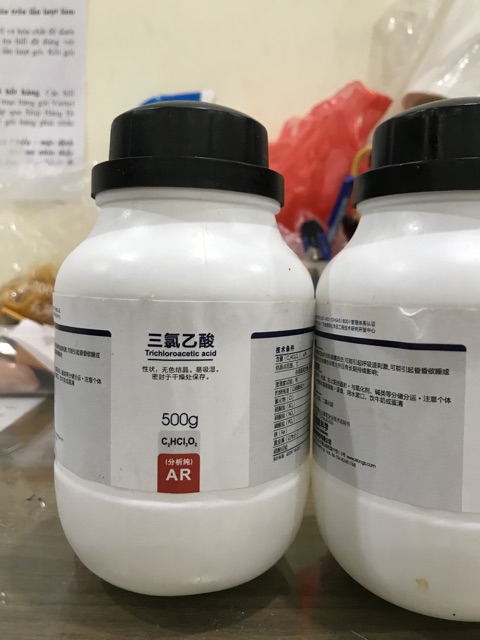 Trichloroacetic aci d Zhanyun TCA 99% lọ 500g nguyên liệu mỹ phẩm tẩy mụn cóc axi.t tricloaxetic CAS 76-03-9 Tca tca 99%