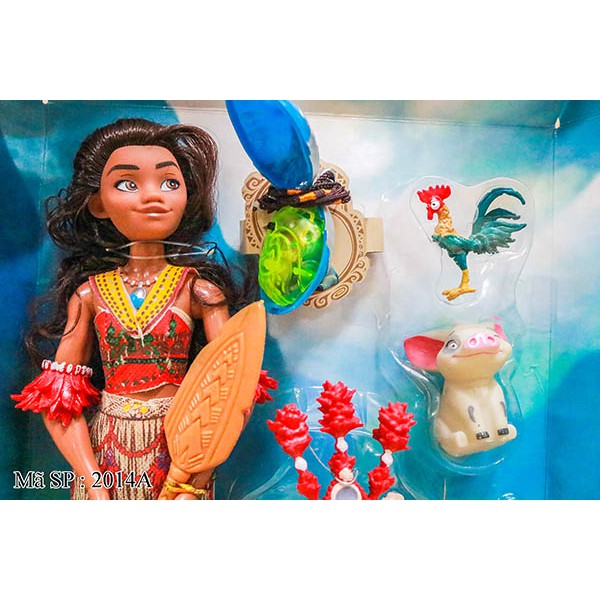 Baby Moana 1 con, mái chèo, heo, gà, dây chuyền ngọc  2014A