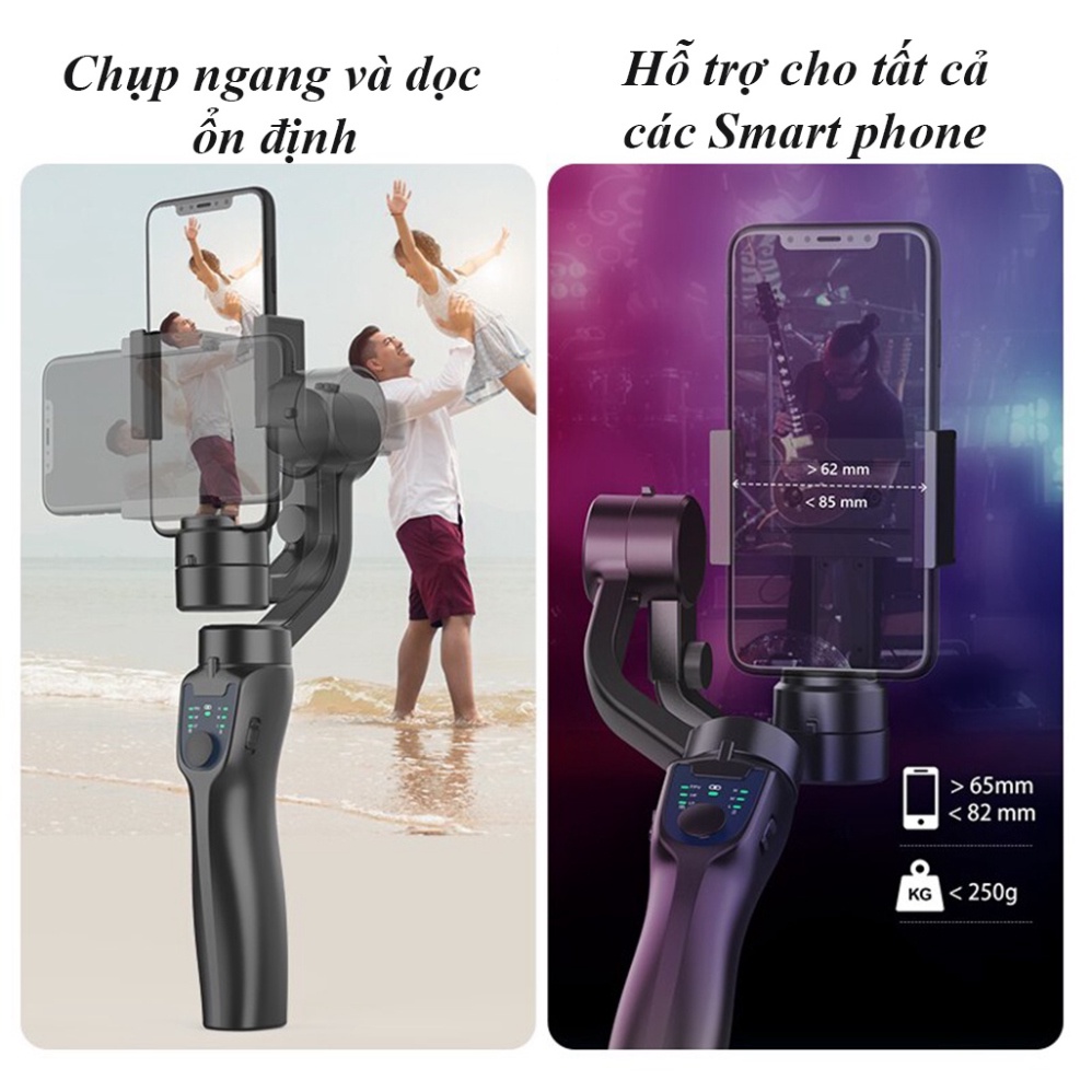 Ghimbal chống rung F8 3AXIS - 3 trục chống rung - phóng to thu nhỏ dễ dàng, Gym bal quay phim điện thoại chính hãng