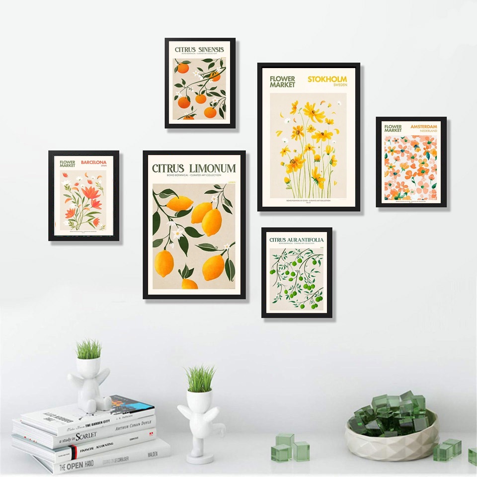 Set 6 tranh treo tường SUN RISE đã có khung