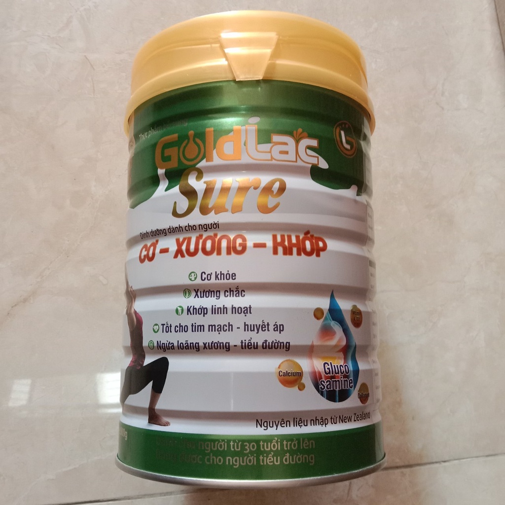 Sữa xương khớp Goldlac Sure hộp 900g hương vani giúp cơ khỏe - xương chắc - khớp linh hoạt