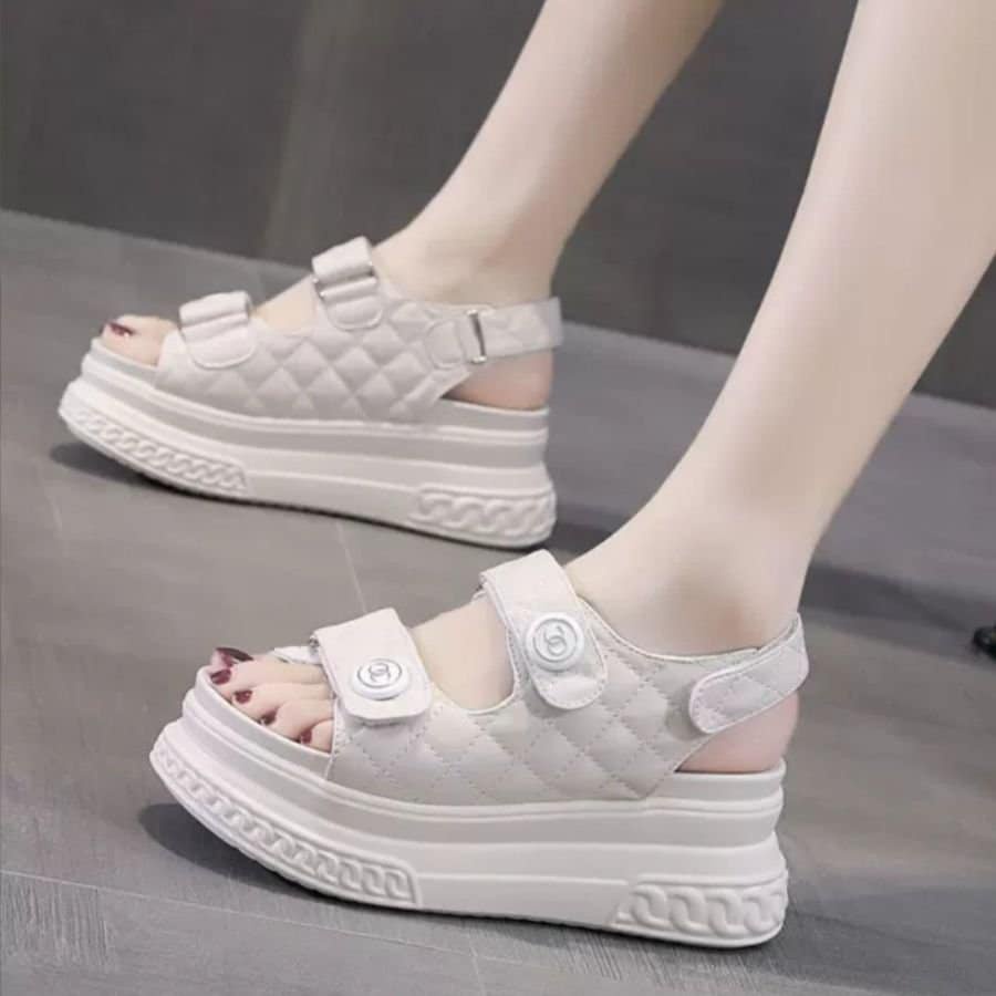 SANDAL CHANL ĐẾ CAO SIÊU HOT HÀNG CAO CẤP HÀNG QC