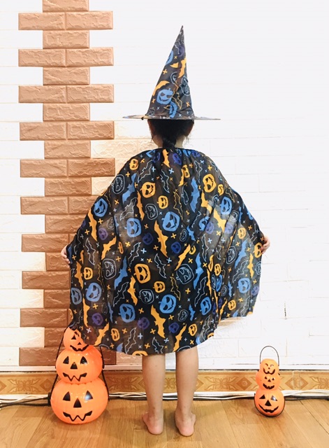 Bộ choàng phù thủy kèm mũ hoá trang cosplay HALOWEEN loại xịn dày đẹp | BigBuy360 - bigbuy360.vn