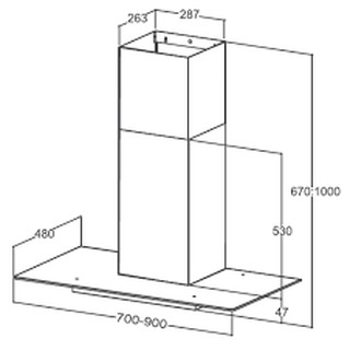 Máy hút mùi nhà bếp dạng kính thẳng Canzy CZK79