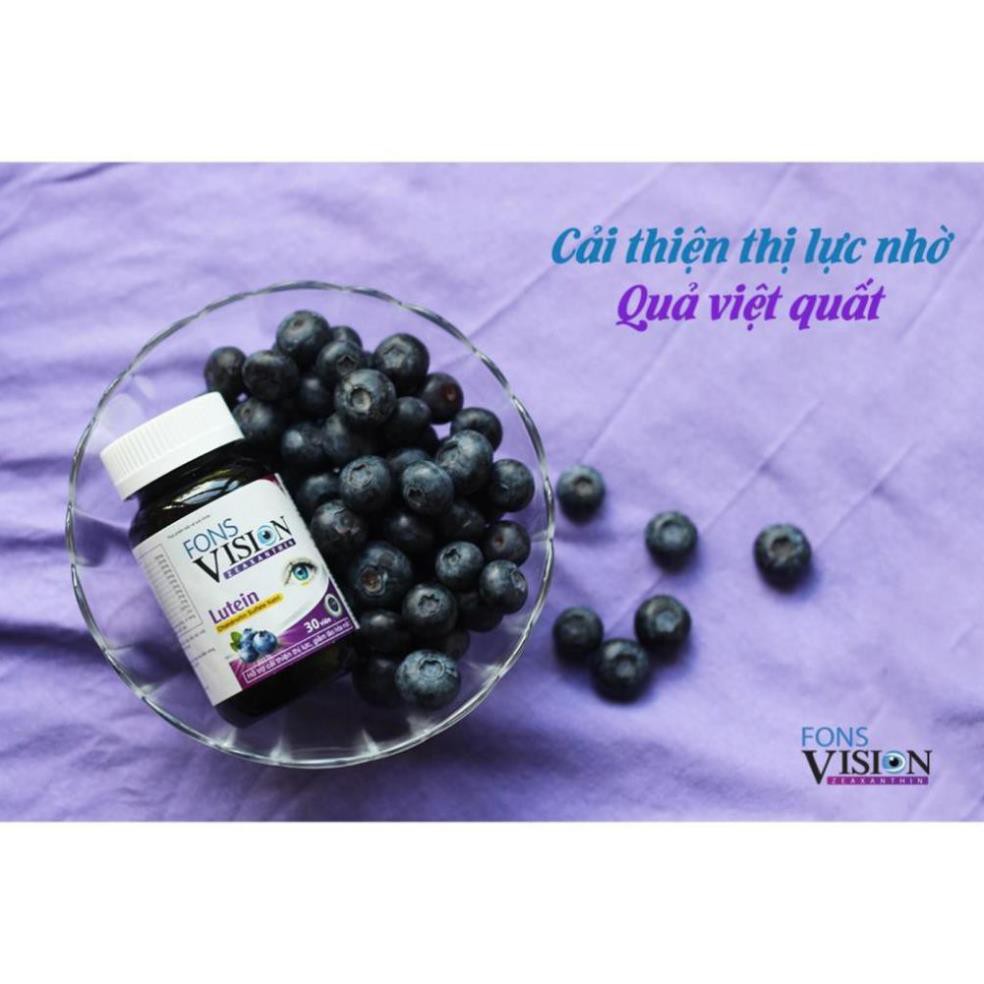 Viên uống bổ mắt ❤️LUTEIN❤️ Sáng mắt,tăng cường thị lực ✔️️️ Đẩy lùi thoái Hóa Điểm Vàng Fons Vision (30 viên) | BigBuy360 - bigbuy360.vn