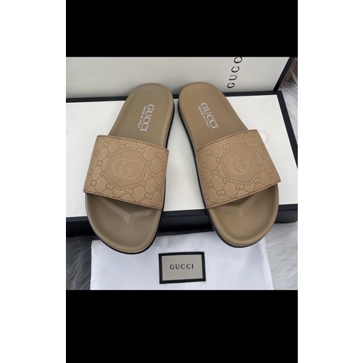Dép nam quai ngang cao cấp gucci đế đúc hàng siêu đẹp cam kết y ảnh (ảnh thật )
