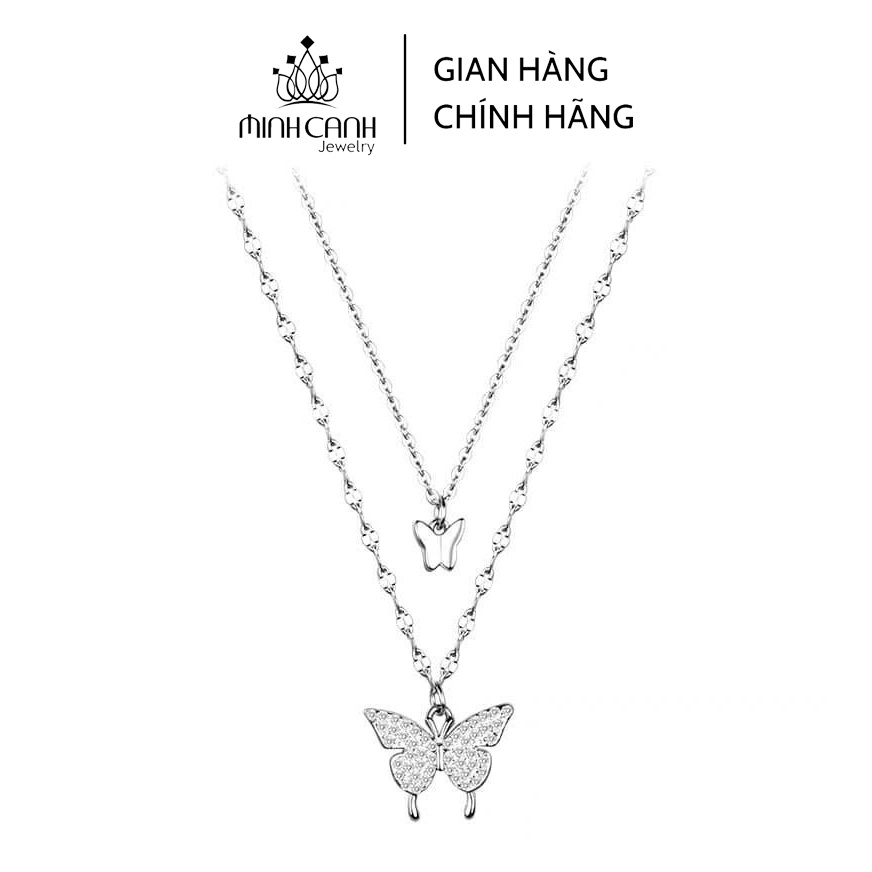Dây Chuyền Bạc Nữ Bướm Dây Đôi - Minh Canh Jewelry