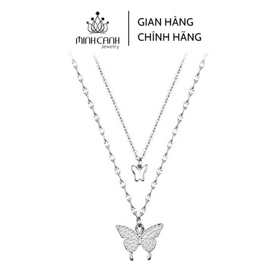 Dây Chuyền Bạc Nữ Bướm Dây Đôi - Minh Canh Jewelry