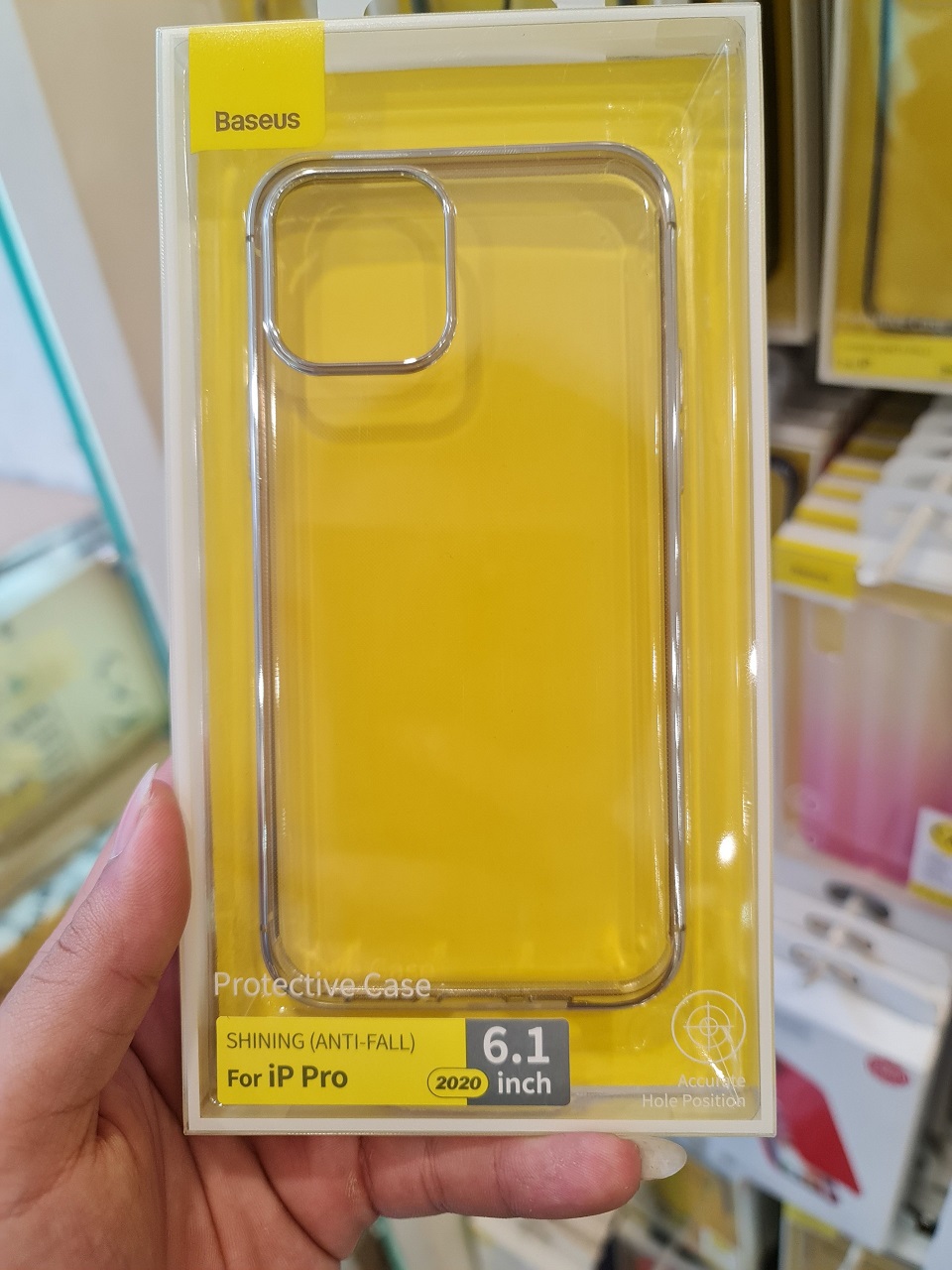 Ốp Lưng Baseus Glitter Cho iPhone 2020 New IP 12 Max (6.1'') Viền Màu - Màu Vàng Gold