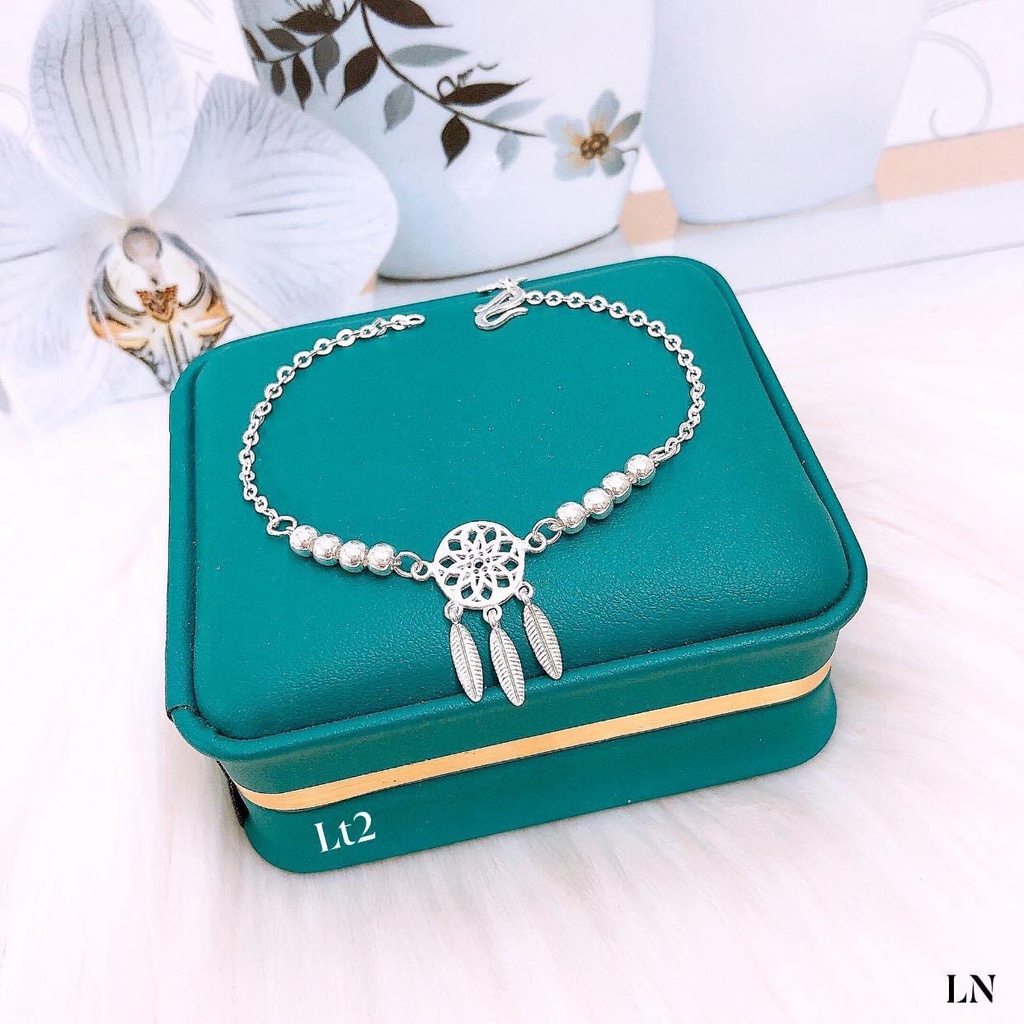 Lắc tay nữ bạc thật mặt hình dream catcher độc đáo xinh xắn - Kho sỉ bạc Nhất Linh